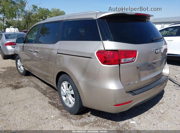 KNDMB5C16H6266872 2017 KIA SEDONA Золотой Задняя левая четверть