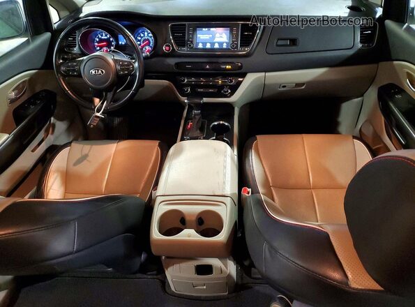 KNDMB5C17M6673397 2021 KIA SEDONA White Widok deski rozdzielczej