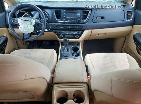 KNDMB5C18H6225546 2017 KIA SEDONA Белый Вид панели приборов