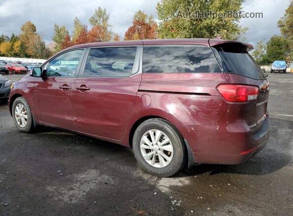 KNDMB5C19H6244770 2017 KIA SEDONA Бордовый Задняя левая четверть