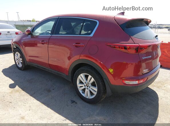 KNDPMCAC0J7349889 2018 KIA SPORTAGE Бордовый Задняя левая четверть
