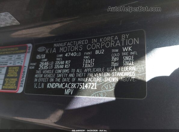KNDPMCAC8K7514721 2019 KIA SPORTAGE Синий Вид подкапотного пространства