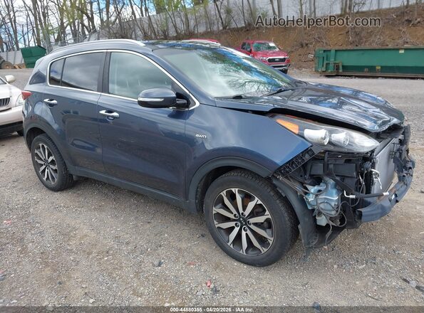 KNDPNCAC7H7253443 2017 KIA SPORTAGE Синий Передняя правая четверть