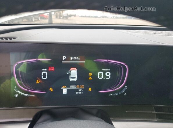 KNDPV3DF9S7345814 2025 KIA SPORTAGE Charcoal ხელსაწყოთა პანელის ხედი