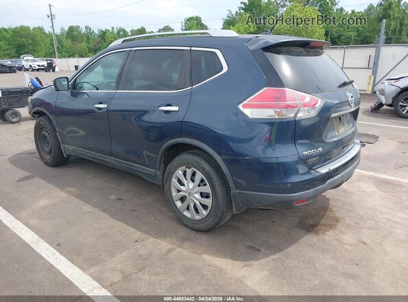 KNMAT2MT0GP646488 2016 NISSAN ROGUE Синий Задняя левая четверть