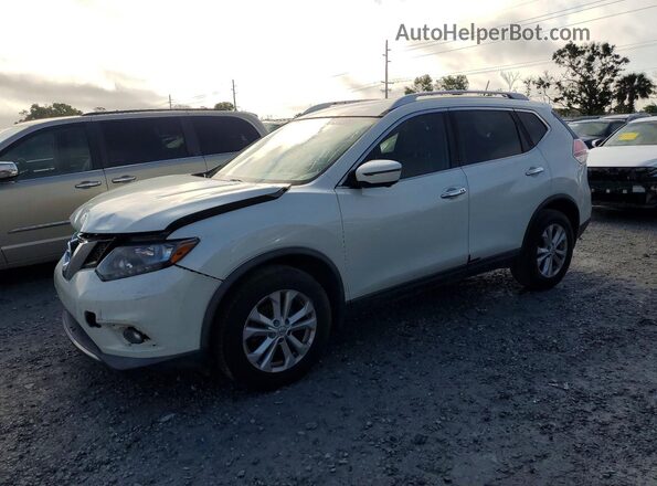 KNMAT2MT3GP622699 2016 NISSAN ROGUE White წინა მარცხენა ხედი სამი მეოთხედიდან