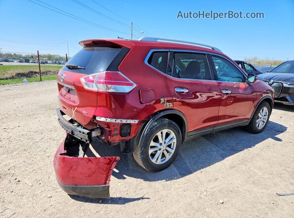 KNMAT2MT6GP711621 2016 NISSAN ROGUE Red უკანა მარჯვენა