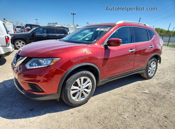 KNMAT2MT6GP711621 2016 NISSAN ROGUE Red წინა მარცხენა ხედი სამი მეოთხედიდან