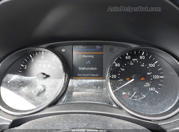 KNMAT2MT7LP504956 2020 NISSAN ROGUE White უკანა სავარძლების ხედი
