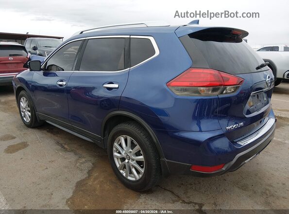 KNMAT2MT9HP568746 2017 NISSAN ROGUE Синий Задняя левая четверть