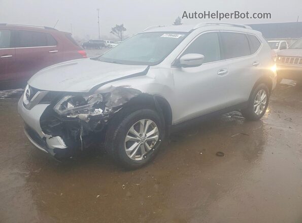 KNMAT2MV0GP691822 2016 NISSAN ROGUE Silver წინა მარცხენა ხედი სამი მეოთხედიდან