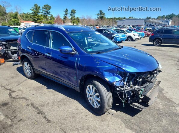 KNMAT2MV2KP517176 2019 NISSAN ROGUE Синий Передняя правая четверть