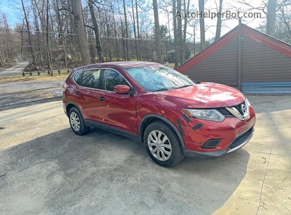KNMAT2MV5GP690360 2016 NISSAN ROGUE Red Przód lewy