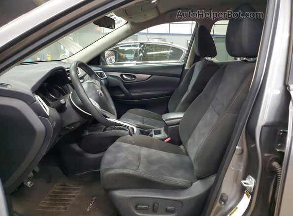 KNMAT2MV7GP599607 2016 NISSAN ROGUE Gray წინა სალონის ხედი