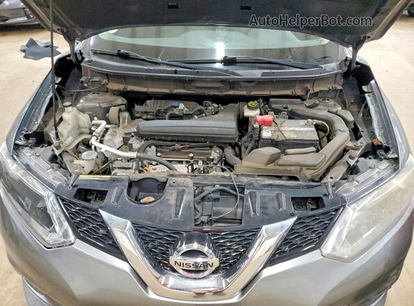KNMAT2MV7GP599607 2016 NISSAN ROGUE Gray ძრავის განყოფილების ხედი