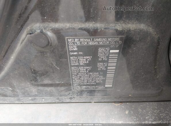KNMAT2MV8HP605562 2017 NISSAN ROGUE Black Vista del compartimento del motor