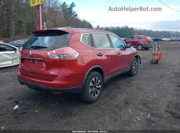 KNMAT2MVXGP669438 2016 NISSAN ROGUE Red უკანა მარჯვენა