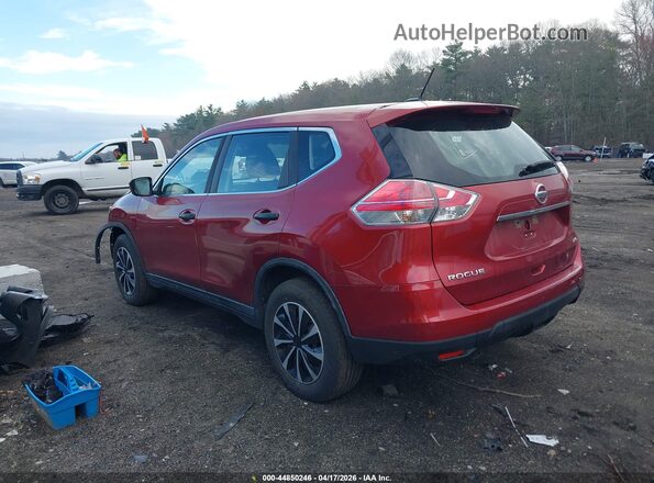 KNMAT2MVXGP669438 2016 NISSAN ROGUE Red უკანა მარცხენა