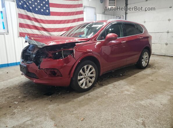 LRBFXFSX3HD085051 2017 BUICK ENVISION Burgundy წინა მარცხენა ხედი სამი მეოთხედიდან