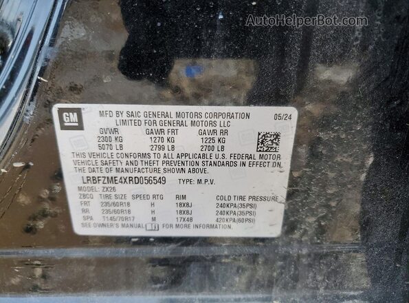 LRBFZME4XRD056549 2024 BUICK ENVISION Черный Вид наклейки с VIN-кодом