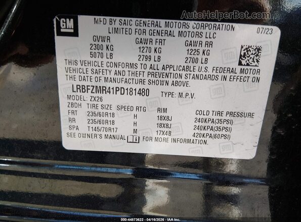 LRBFZMR41PD181480 2023 BUICK ENVISION Black Engine compartment view