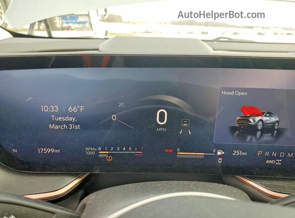 LRBFZPE44RD038601 2024 BUICK ENVISION Серебряный Вид щитка приборов