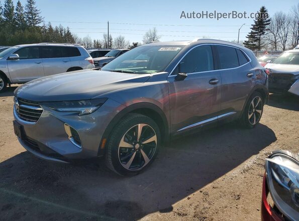 LRBFZPR43MD136070 2021 BUICK ENVISION Gray წინა მარცხენა ხედი სამი მეოთხედიდან