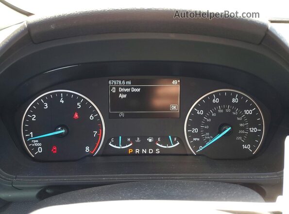 MAJ6P1UL9JC213681 2018 FORD ECOSPORT Brown Вид щитка приладів