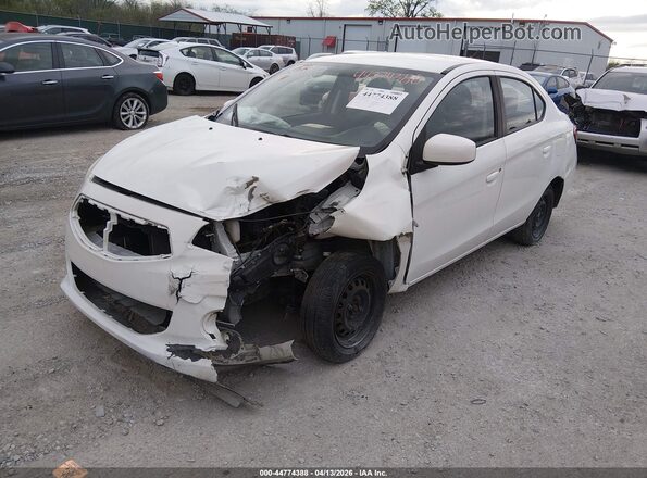 ML32F3FJ4HHF13554 2017 MITSUBISHI MIRAGE G4 White Առջևի ձախ երեք քառորդ տեսարան