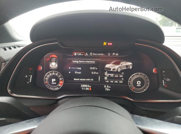 NJ1589E 2022 AUDI R8 Black Vista del cuadro de instrumentos