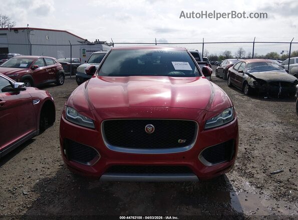 SADCM2FV9JA237568 2018 JAGUAR F-PACE Красный Вид спереди