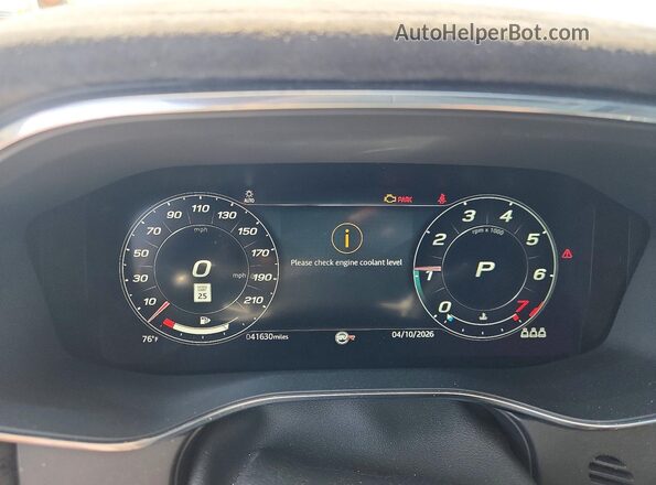 SADCZ2EEXNA692955 2022 JAGUAR F-PACE Gray Вид щитка приладів