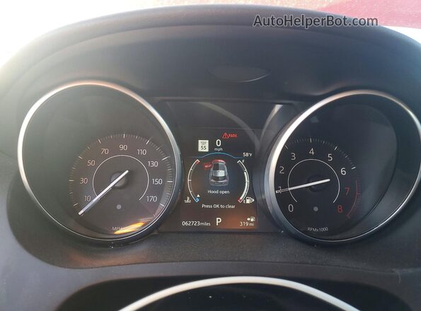 SADFL2FX4J1Z03494 2018 JAGUAR E-PACE Red Widok zestawu wskaźników