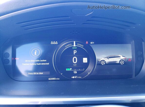 SADHC2S12L1F79574 2020 JAGUAR I-PACE Серый Вид щитка приборов