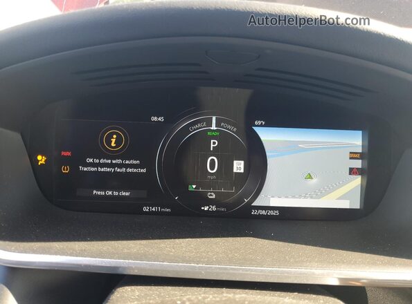 SADHD2S10K1F73767 2019 JAGUAR I-PACE Красный Вид щитка приборов