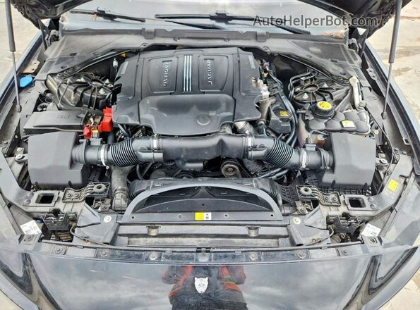 SAJAD4BV4HCP10345 2017 JAGUAR XF Black Вид задньої частини салону