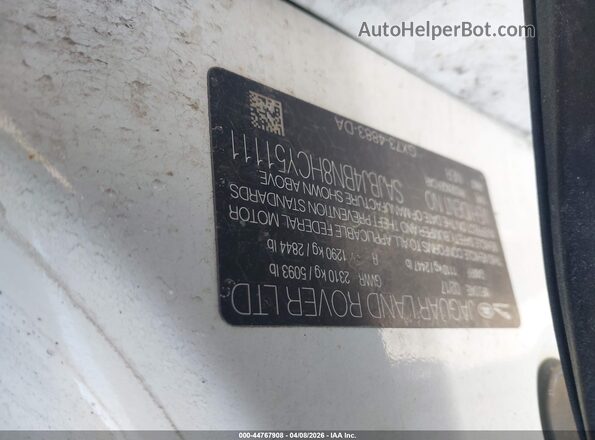 SAJBJ4BN8HCY51111 2017 JAGUAR XF White Вид підкапотного простору