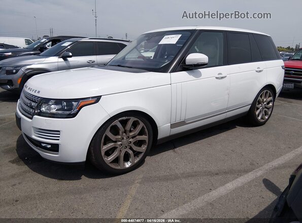 SALGS2FE0HA351982 2017 LAND ROVER RANGE ROVER Белый Передняя левая четверть