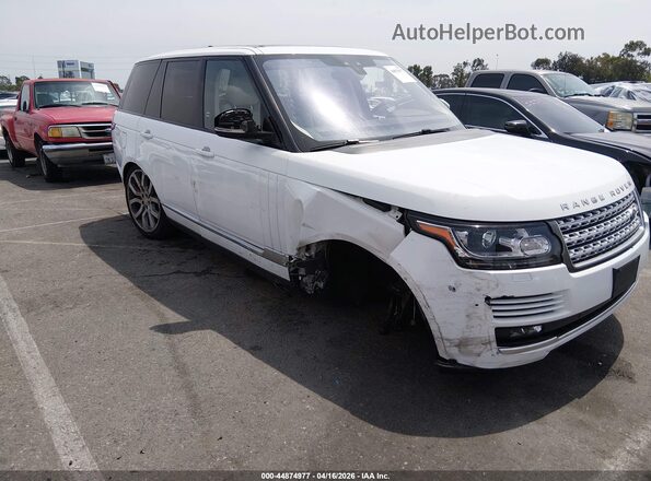 SALGS2FE0HA351982 2017 LAND ROVER RANGE ROVER Белый Передняя правая четверть