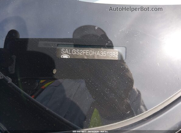 SALGS2FE0HA351982 2017 LAND ROVER RANGE ROVER Белый Вид подкапотного пространства