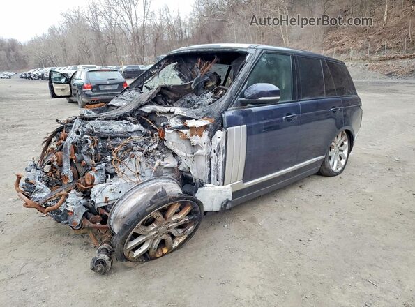 SALGS2FE2HA329417 2017 LAND ROVER RANGE Синий Передняя левая четверть