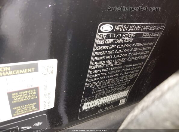 SALGS2RE3KA537096 2019 LAND ROVER RANGE ROVER Black Engine compartment view