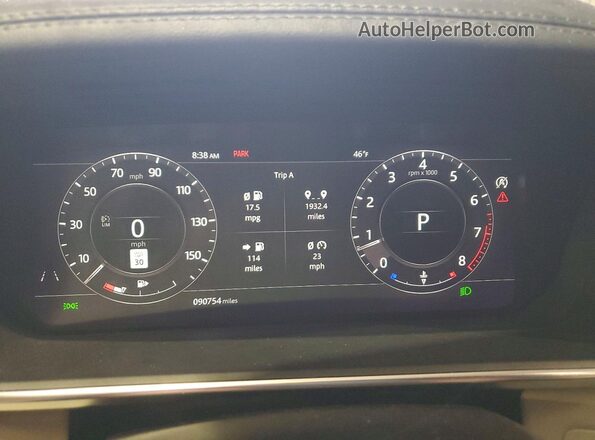 SALGS2RU4LA587255 2020 LAND ROVER RANGE White Instrument cluster view