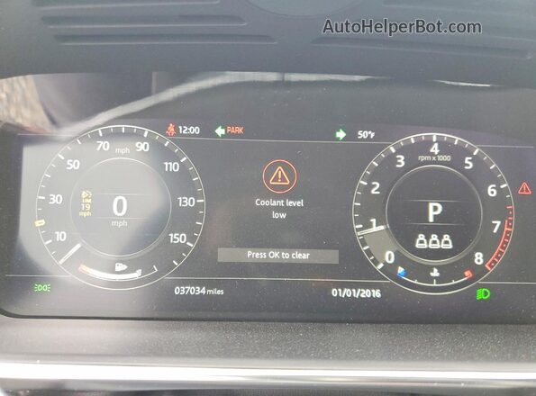 SALGS2RU6NA464074 2022 LAND ROVER RANGE Белый Вид щитка приборов