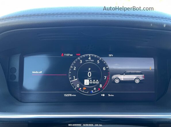 SALGS2SV8KA517596 2019 LAND ROVER RANGE ROVER Black Widok tylnych siedzeń