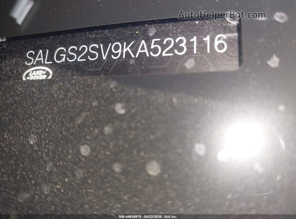SALGS2SV9KA523116 2019 LAND ROVER RANGE ROVER Синий Вид подкапотного пространства