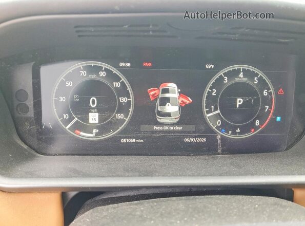 SALRT2RV2K2400344 2019 LAND ROVER DISCOVERY White Instrument cluster view