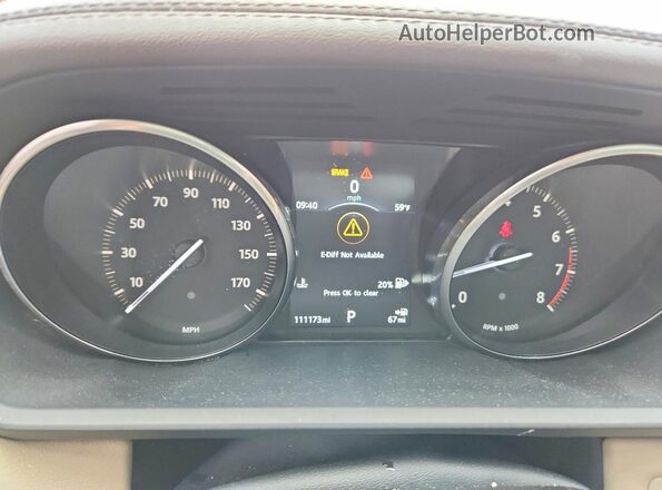 SALWR2EF8GA103379 2016 LAND ROVER RANGE White Вид щитка приладів