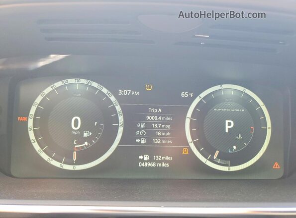 SALWR2FE9HA158401 2017 LAND ROVER RANGE Black Instrument cluster view