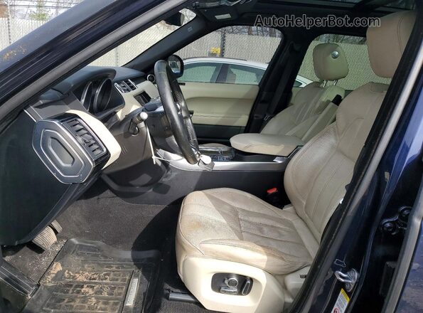 SALWR2FVXHA677411 2017 LAND ROVER RANGE Blue Вид салону спереду